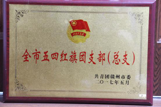 2017年5月获“全市五四红旗团支部（总支）”荣誉称号